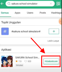 Cara Update Sakura School Simulator Versi Terbaru lewat ApkPure