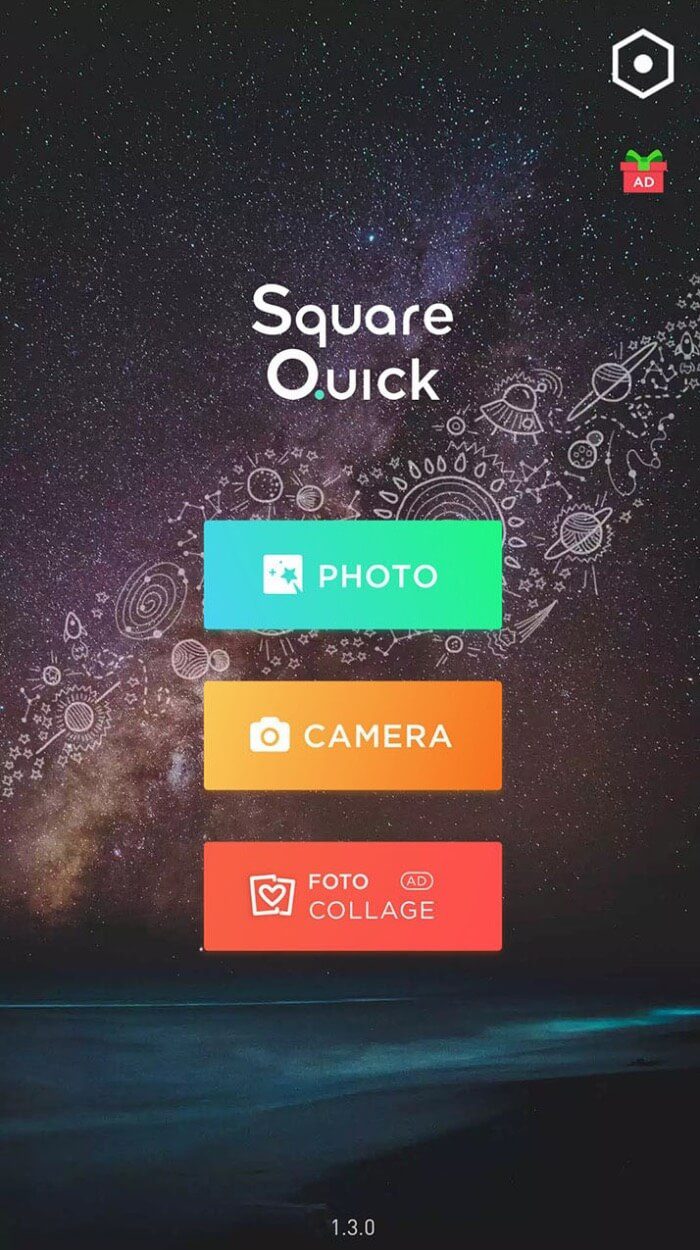 Bagikan foto ke aplikasi Square Quick