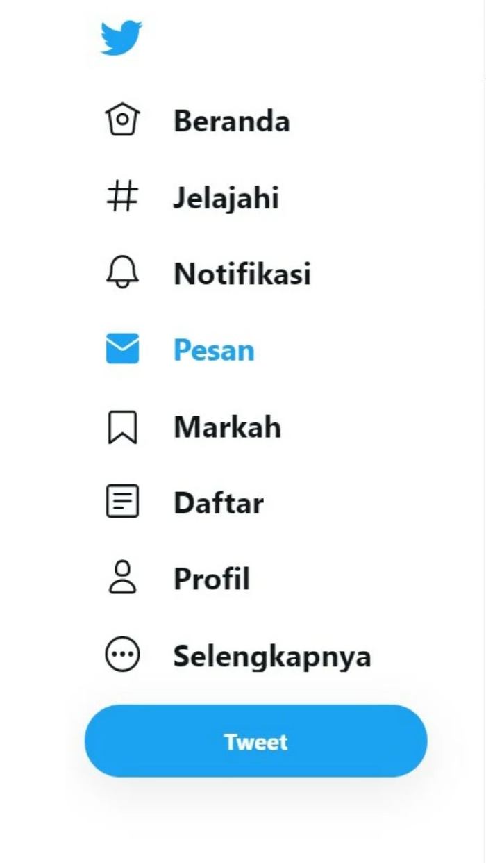 menu Settings and Privacy Cara mengirim DM di Twitter