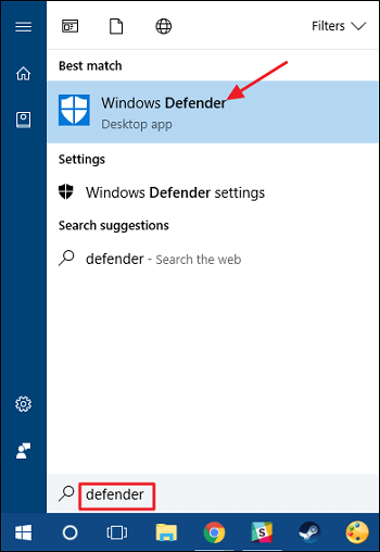 Buka Aplikasi Windows Defender
