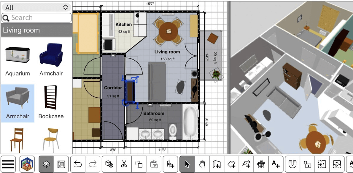 aplikasi desain rumah Sweet Home 3D
